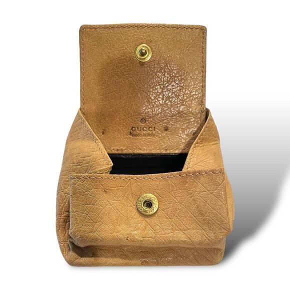 GUCCI Vintage STUNNING & RARE Ostrich Coin Case/iPod Case 🦄😍 - Picture 7 of 13